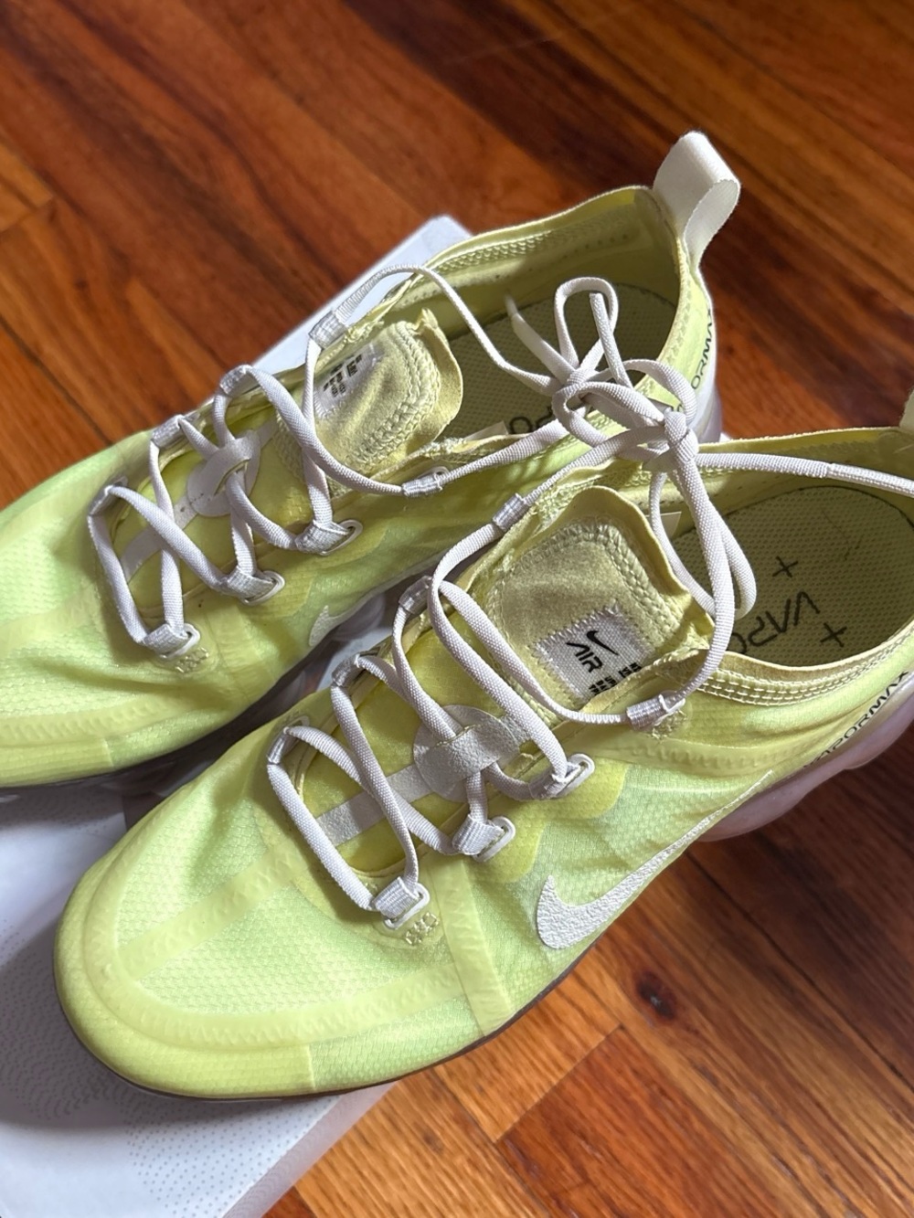 Nike Volt Athletic Sneakers - Neon Yellow with White Accents